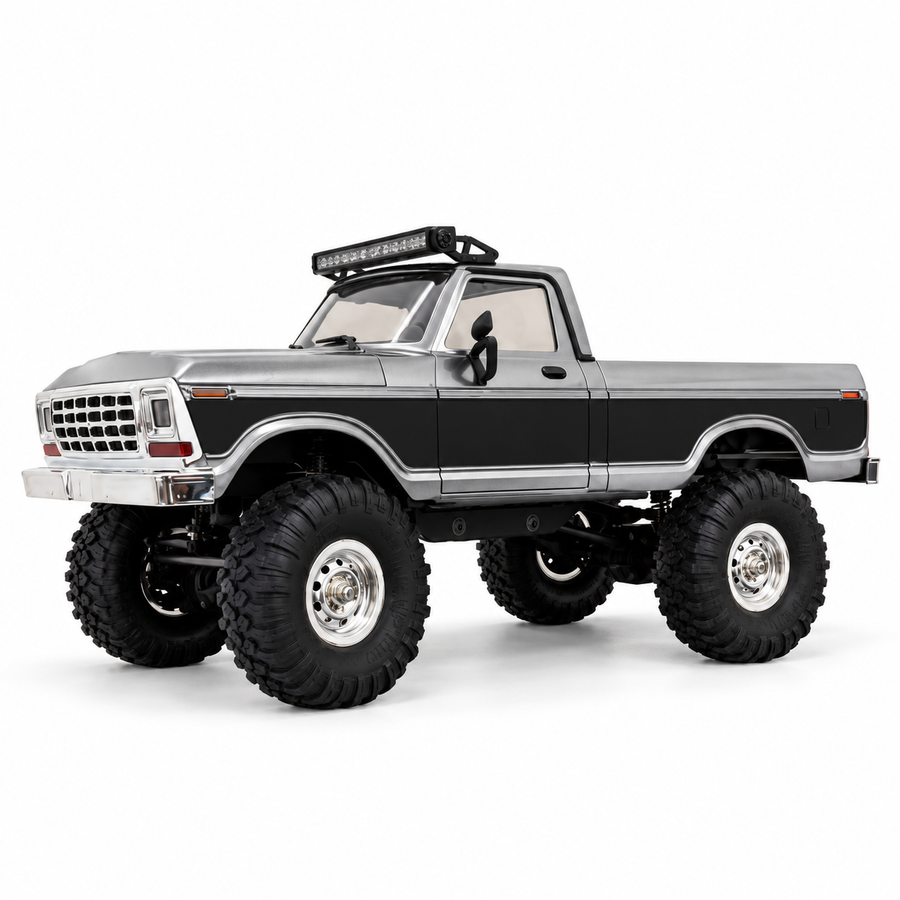 HB Toys Apex4WD 1:16 Retro Pickup RC Rock Crawler – Black & Silver